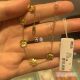 Chow Sang Sang Hong Kong Exclusive Store Pure Gold Roman Gold with Diamond Lucky Four-Leaf Clover Five-Flower Gold Bracelet 95801B