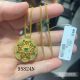 Chow Sang Sang Hong Kong Traditional Pure Gold Oriental Ancient Mandala Perfect Gold and Diamond Necklace 95824N