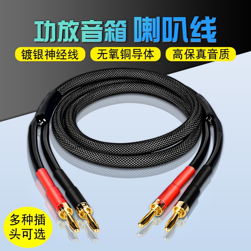 Yinke Inck 5N High-Purity Copper Audiophile-Grade Hifi Speaker Cable Main and Auxiliary Speakers Surround Amplifier Computer Audio Cable