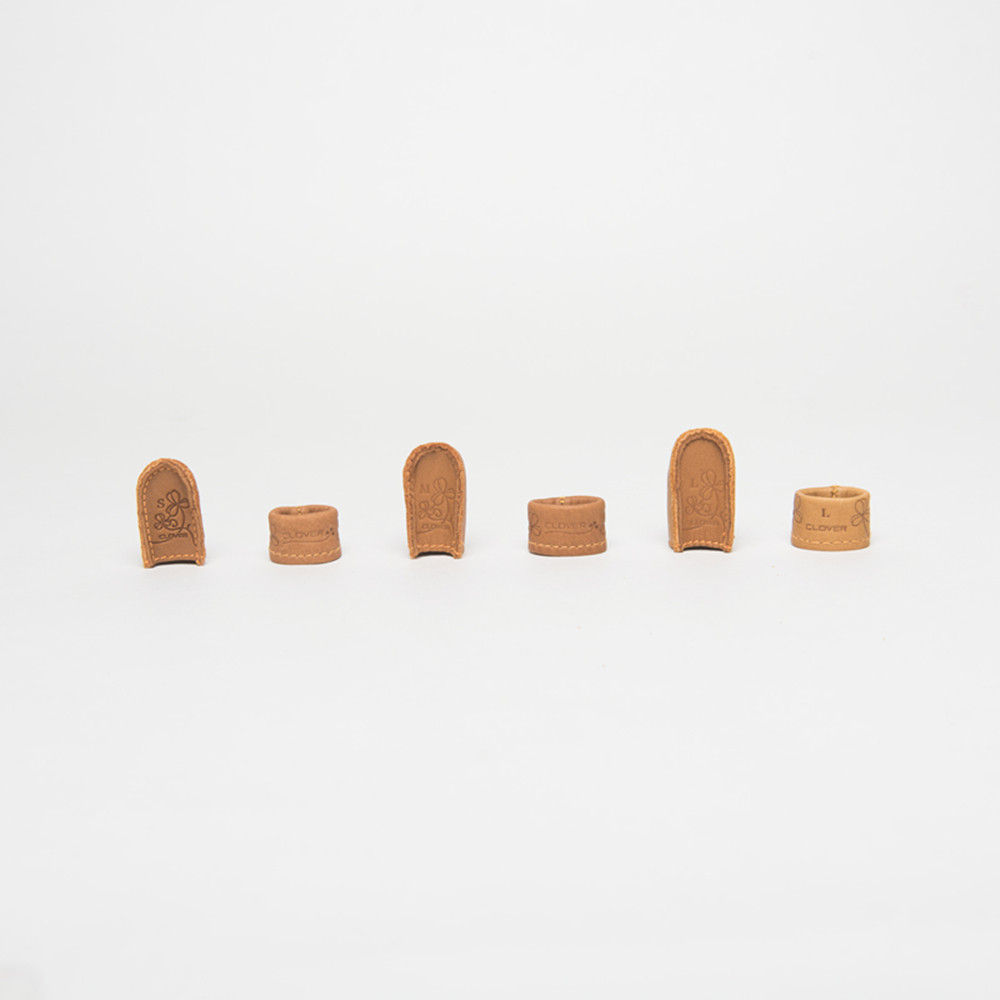 Japan imported cowhide thimble finger cover flat top sewing ring sewing DIY tool anti-pinch hand