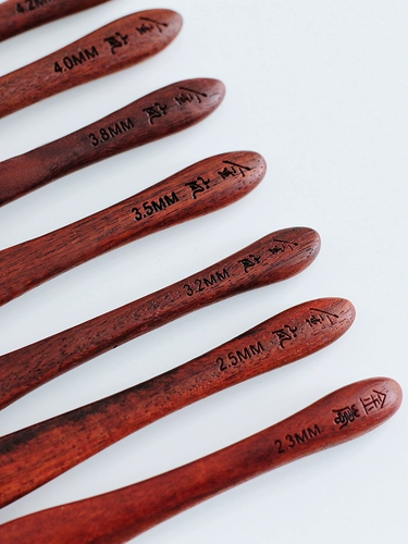 沪牌 Крючок для вязания из сандалового дерева, шерстяной нескользящий плетеный свитер ручной работы