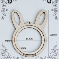 Мини-вышитый подвесной кулон головы кролика