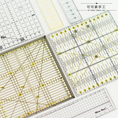 【可可家の工具】大方尺/拼布尺/定规/缝份尺/配合轮刀使用切割尺