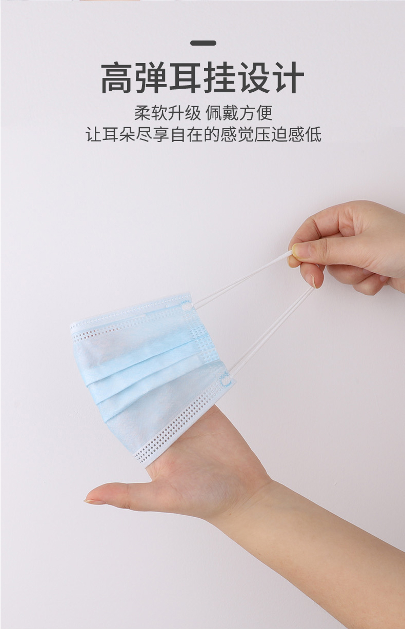 纸约 一次性防护口罩 可防病毒 50只 图8