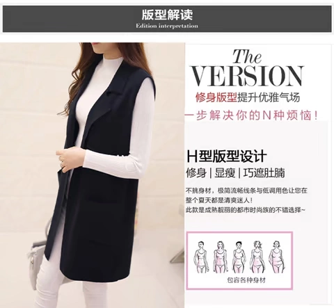 Đặc biệt hàng ngày Xuân-Thu phiên bản Hàn Quốc của áo len dệt kim mỏng mùa xuân và mùa thu mặc áo dài tay không tay áo len nữ áo khoác cardigan nữ