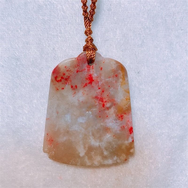 Natural Old Hang-Hang Changhua Stones Goat Fat Jelly Seeds Material Jade Axe Safe and Jade Pendant Pendant 23 gr Gift Gift collection