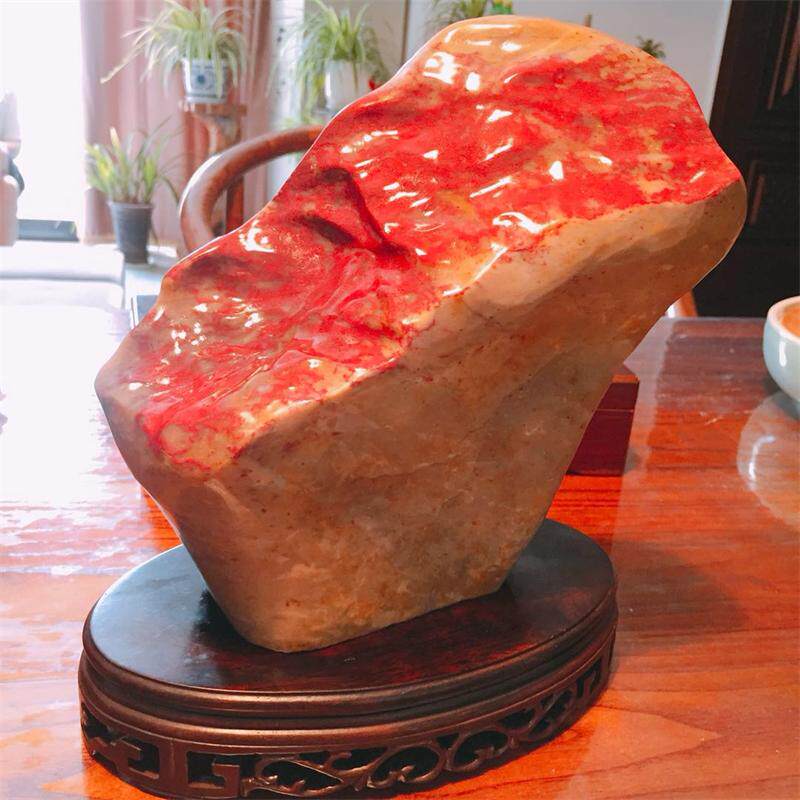 China's four major Shi Changhua stones Hongyun to be head field Yellow frozen raw stone big pendulum piece 3 5 kg