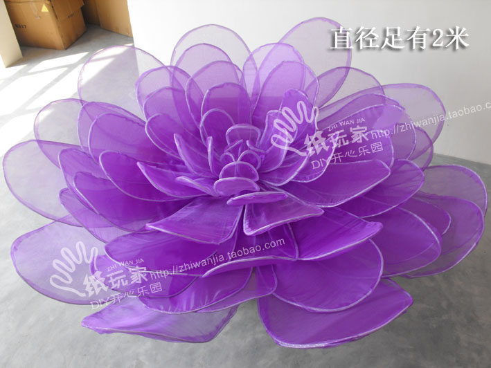 Wedding supplies wedding background home layout photo studio photography dance props giant net flower gauze flower 0001#
