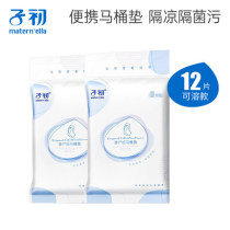 Zichu Disposable Toilet Mat Universal Toilet Cover for Pregnant and Postpartum Women Travel Sticky Seat Cushion Paper Toilet Mat 6 Pieces*2 Pack