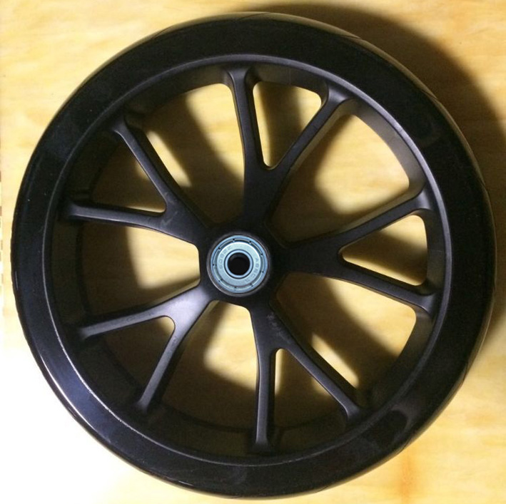 8 inch 10 inch 25CM silent wear-resistant PU wheel 200MM scooter trolley cart small trailer luggage wheel