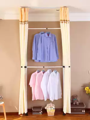 Stand tall clothes rack, clothes rack, floor-to-ceiling clothes rack, steel pipe bedroom simple wardrobe, open creative coat rack