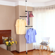【极有家】顶天立地简易布艺钢架收纳衣架