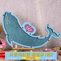 Whale creative wood chip sign-in box love signature roster gift blessing wall business year meeting sign-in desk customization