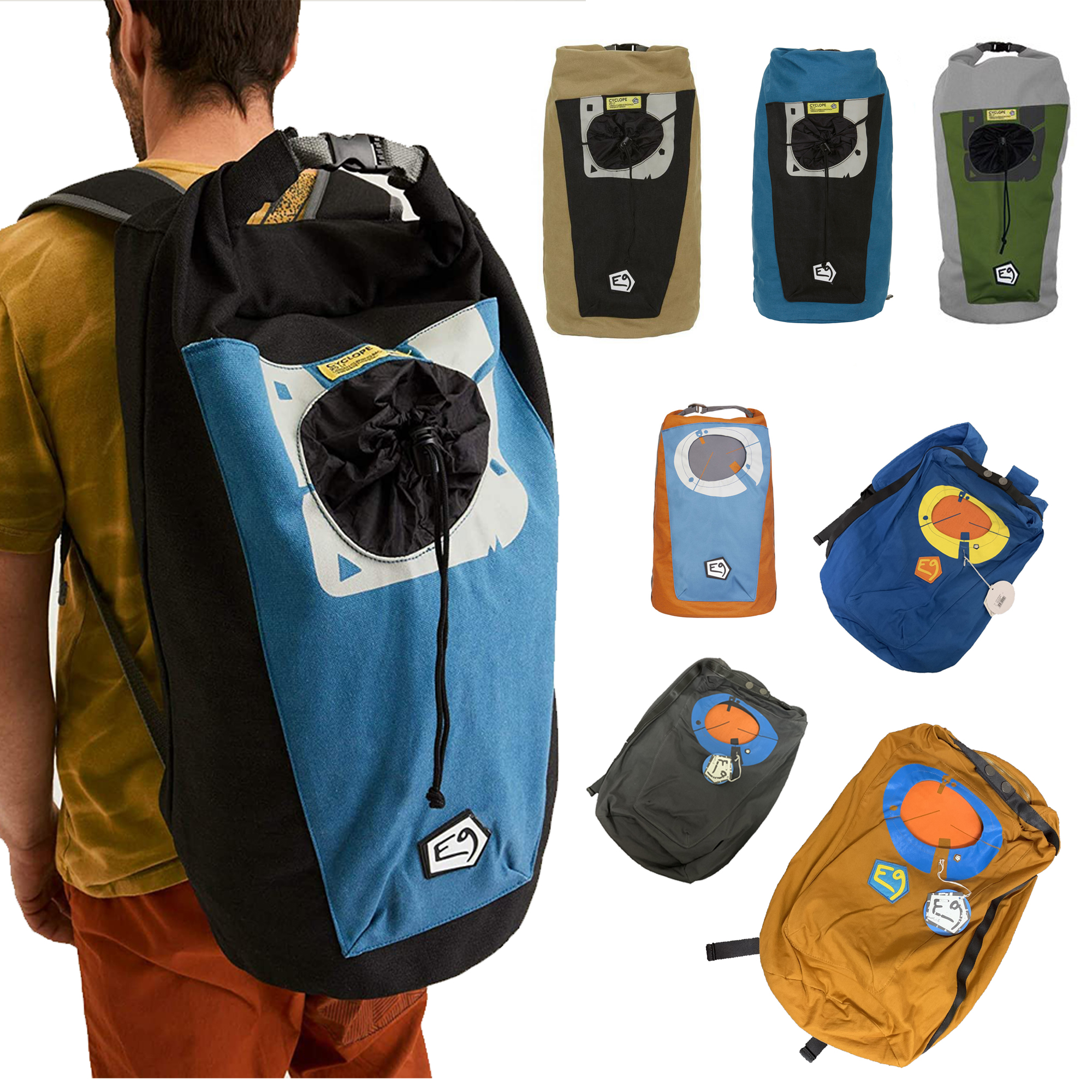 E9 climbing CYCLOPE C CYCLOPE equipment bag cotton polyester fiber backpack rope bag 9 styles
