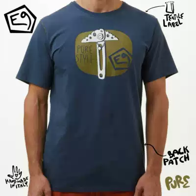 E9 Pure men's climbing T-shirt Cotton elastic wear-resistant and breathable 2019 spring and summer models