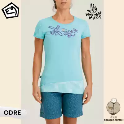 E9 climbing Odre women's sports short-sleeved perspiration breathable soft and comfortable organic cotton stitching SS20 summer