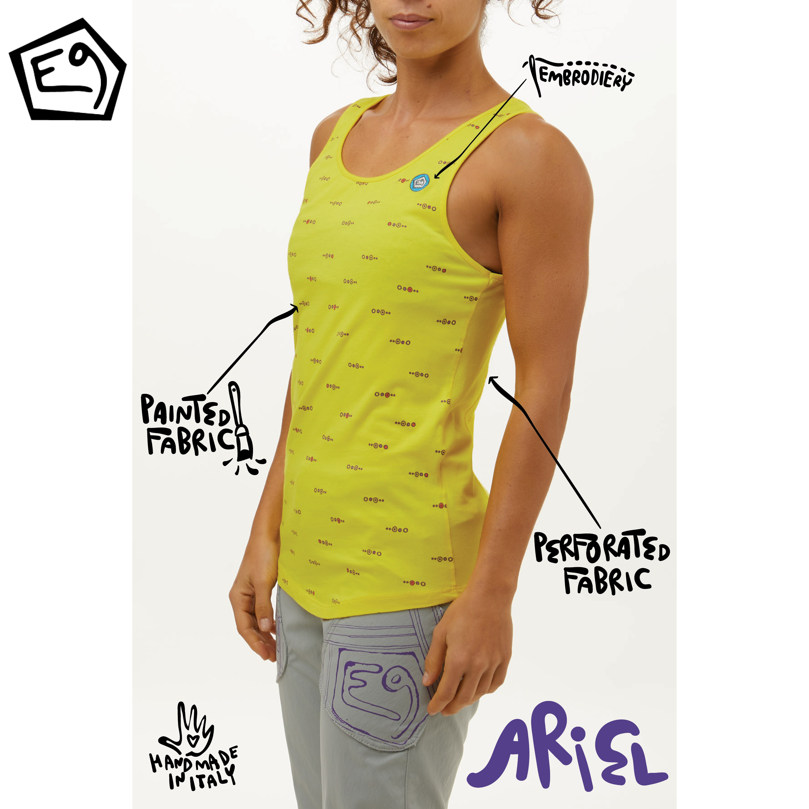 E9 Rock Climbing Ariel19 Women's Sports Holding Baby Bag Vest Breathing Back Design Spring and Summer