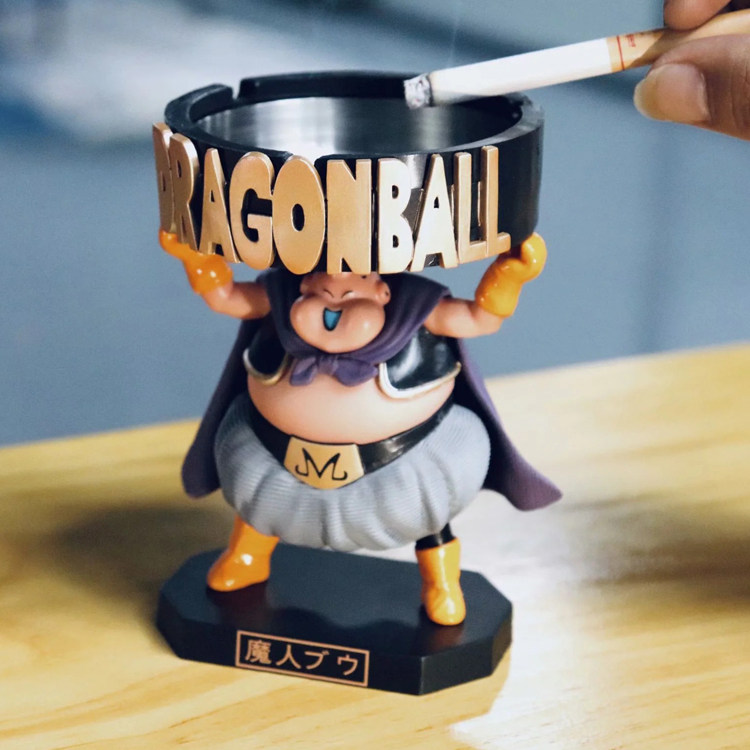 Seven Dragon Ball GK Magic Man Booo Tobacco Ashtray RP Creative Pendulum model Figurines Figurines Box Mounted Clip Doll Machine