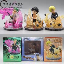 One piece Q version of the battle scene Luffy Sauron Shanji WCF hand-made GK model ornaments