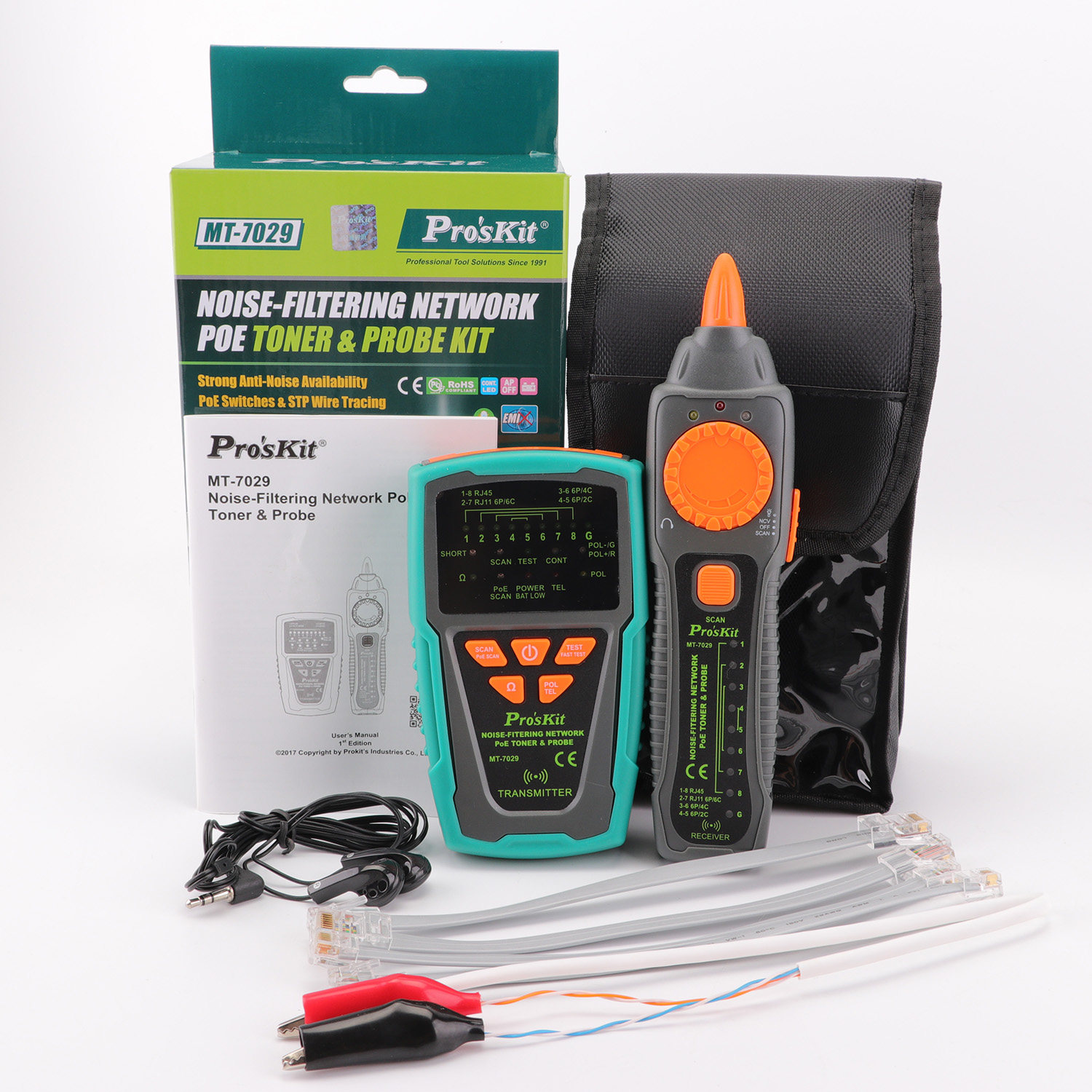 Taiwan Baoworkers MT-7029-C Anti-interference Audio Internet POE Finder Line Finder Telephone Tester