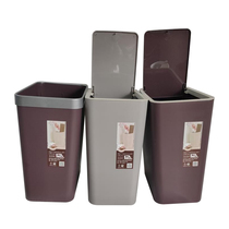 Press-type trash can household bedroom toilet trash can Japanese narrow shaped toilet paper basket bathroom flat