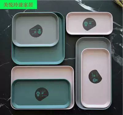 Hinchingyi Nordic wind round series tray Fruit tray Fashion fruit tray Square round tray Melamine