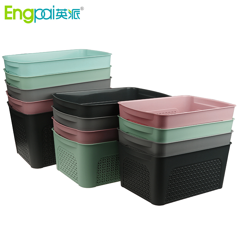 Inpie Rectangular Containing basket Plastic Hamper Tabletop Debris Box No Cover Toy Snacks Contain cartridges