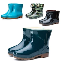 Mùa đông mới của phụ nữ ống ngắn cộng với giày đi mưa nhung Giày nam ủng đi mưa trong ống nước giày cao su chống trượt nhẹ giày đi mưa nam