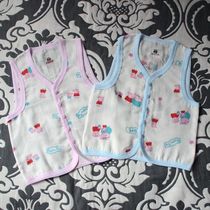 Nuanxin summer cotton extremely thin gauze vest ultra-thin cotton waistcoat pink pig little sister very thin open buckle vest