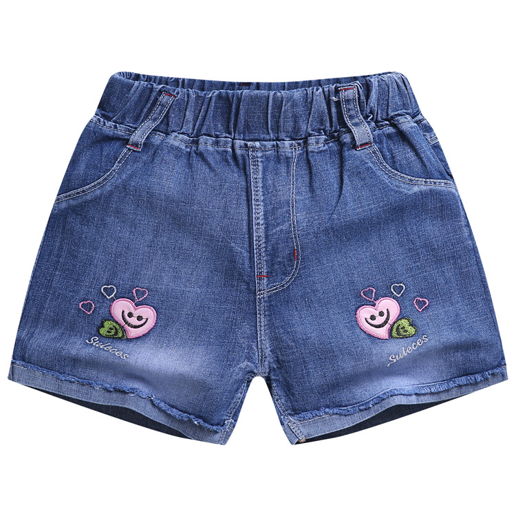 Cô gái quần short denim mùa hè 2018 mới thời trang Hàn Quốc cô gái nước ngoài cô bé hoang dã trẻ em lớn trẻ em mùa hè ăn mặc