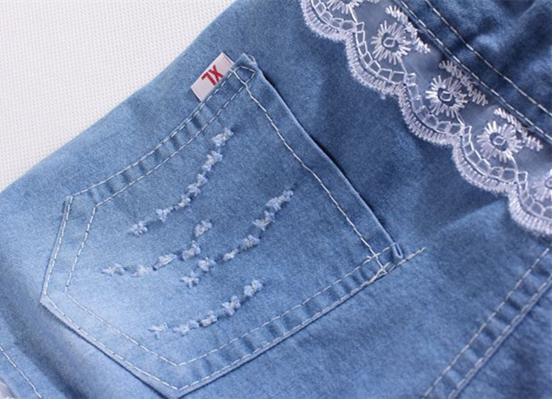 Cô gái quần short denim 2018 mới thời trang Hàn Quốc quần áo trẻ em Hàn Quốc phiên bản của mùa hè mặc bên ngoài cô gái phần mỏng