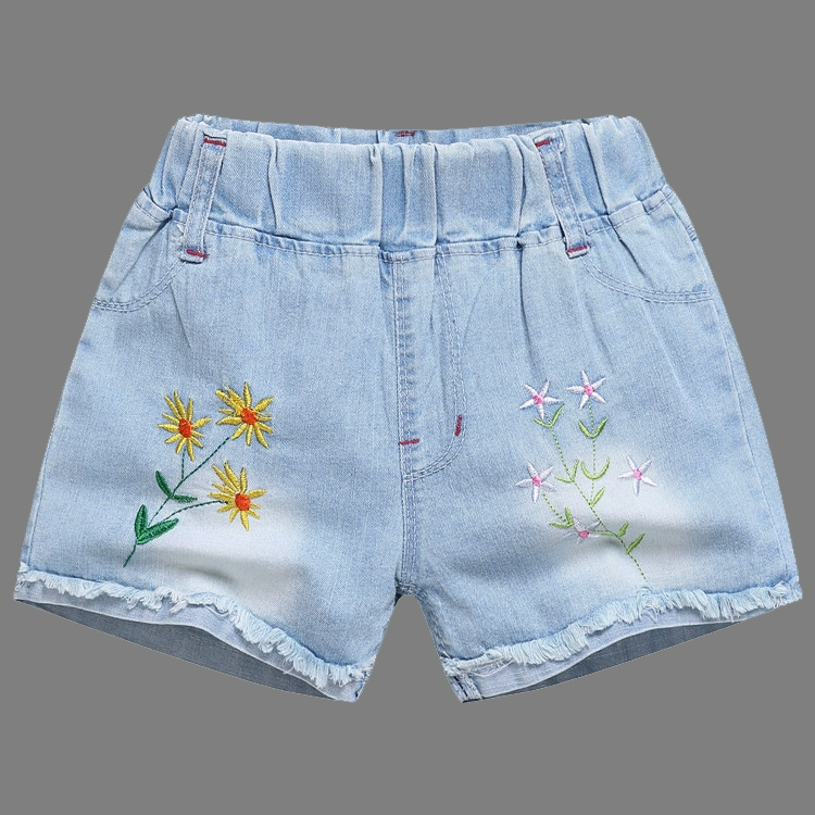 Cô gái quần short denim mùa hè 2018 mùa hè mới trẻ em Hàn Quốc mặc phần mỏng 3-59-11 năm tuổi bé