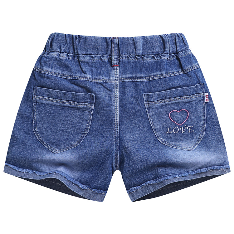 Cô gái quần short denim mùa hè 2018 mới thời trang Hàn Quốc cô gái nước ngoài cô bé hoang dã trẻ em lớn trẻ em mùa hè ăn mặc