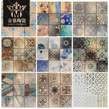 Minimum order of 5 boxes of gold-plated small flower tiles made in foshan!