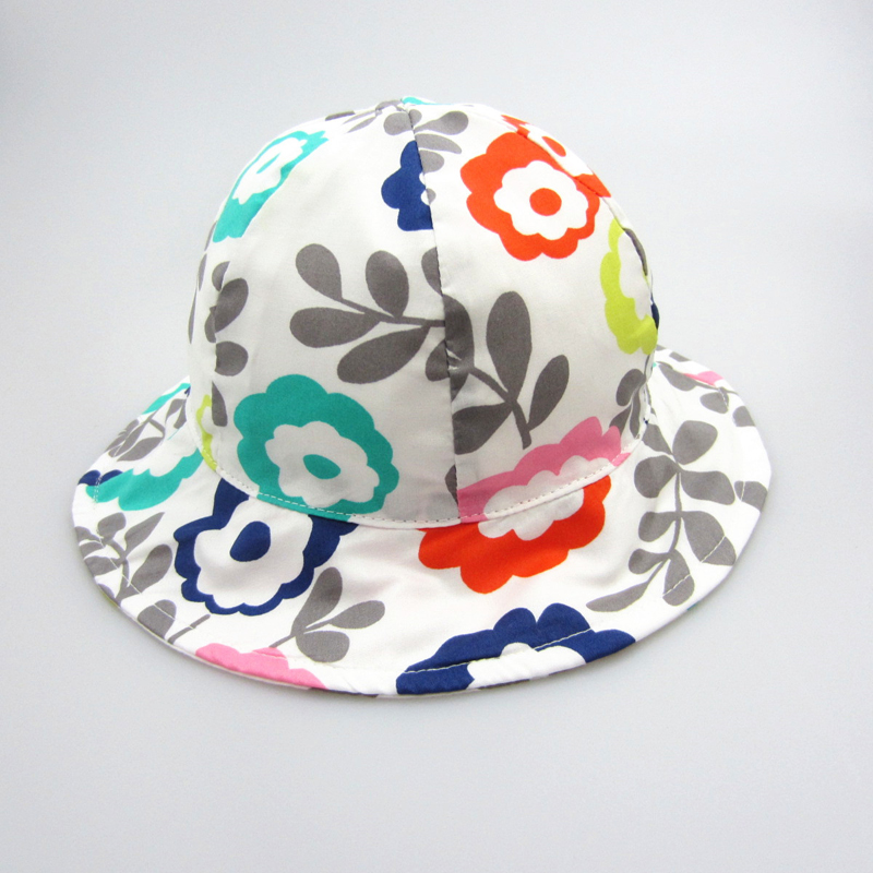 The European Sino Spring and summer girls shade cap pure cotton hat baby pot hat