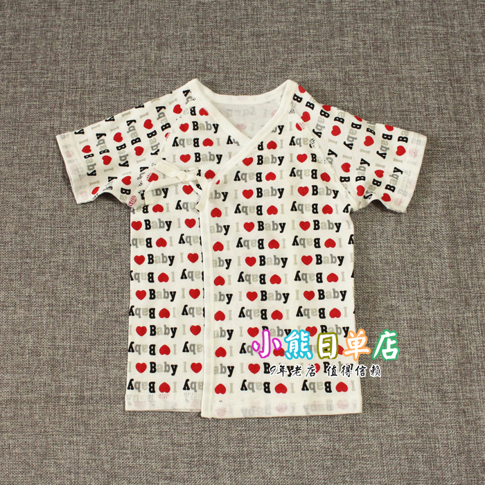 Japanese single newborn summer thin partial shirt baby cotton monk clothes male and female baby underwear baby top