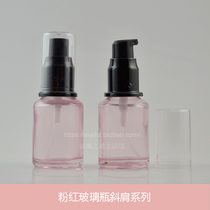 Light powder spray 30ML glass flower water bottle with black mist spray milk spray glass dropper lid inner plug