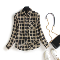 European Station Plaid Shirt Woman New 2022 Drooping Shirt Woman Long Sleeve Sunscreen Slim Fit Snowy Shirt