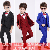 4 Childrens suit mens small suit three-piece 1-3 year old baby tuxedo 6 boys 8 mens treasure dress set Autumn Tide