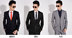 Áo khoác nam mùa thu 2018 Slim một khóa phù hợp với kinh doanh quần áo cưới nam màu đen sơ mi nam Suit phù hợp