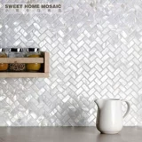 Оболочка мозаика фоновая настенная украшение самооценка натуральная жемчужная раковина мать кухня кухня ванная комната водонепроницаемая наклейка на стенах