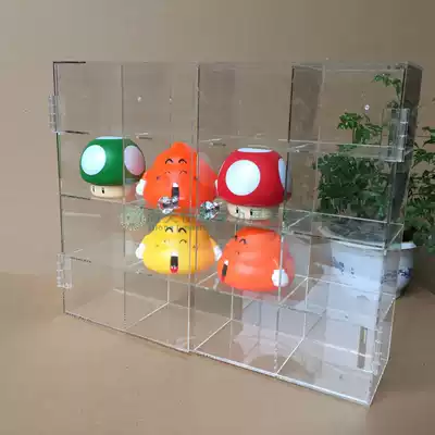 Customized acrylic transparent boutique showcase Cup Barbie tie display cabinet toy small clothing car model storage cabinet
