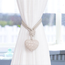 Simple modern curtains tied with living room curtain buckle ball hook with ball creative curtain rope tied