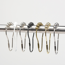 Door curtain curtain hook hanging ring shower curtain rod accessories five-bead ring gourd shower curtain hook ball type hanging ring metal material