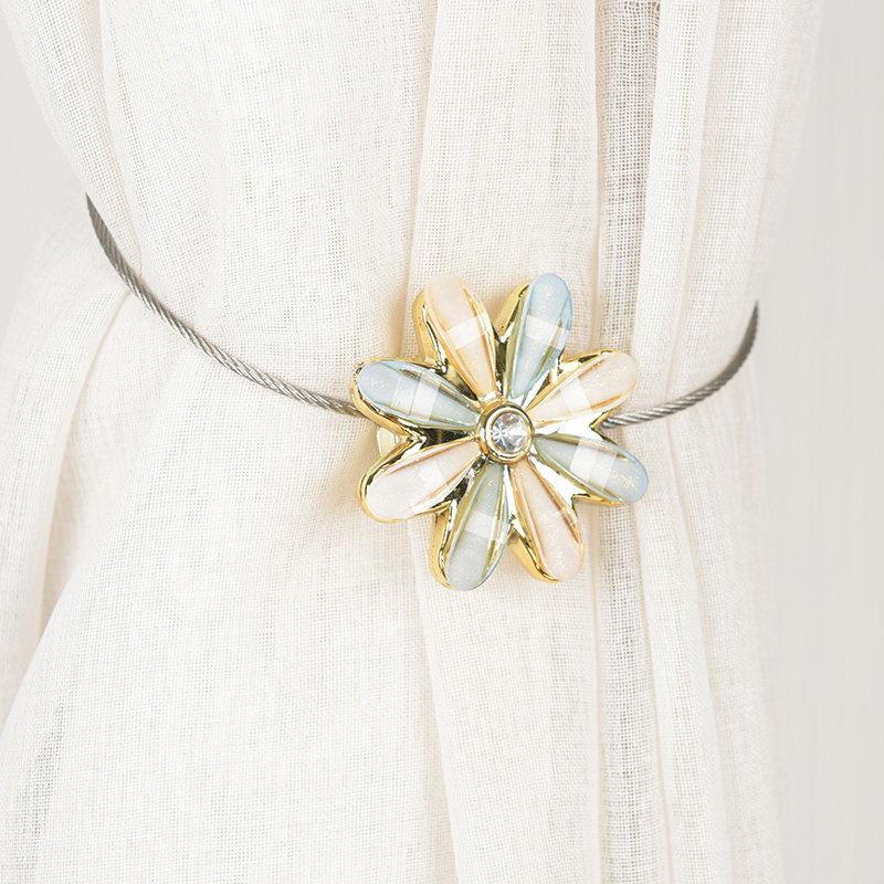 Cute petals modern minimalist magnet curtain buckle magnetic strap tie rope tie curtain hook free punch strap accessories