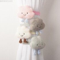 Cute little cloud Drapes Curtain Strap Lace Rope Children Room Elastic Rope Tie Free of perforated curtains