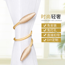 Simple curtain high quality binding with simple strap curtain hook and long wall hook curtain accessories twisted binding rope