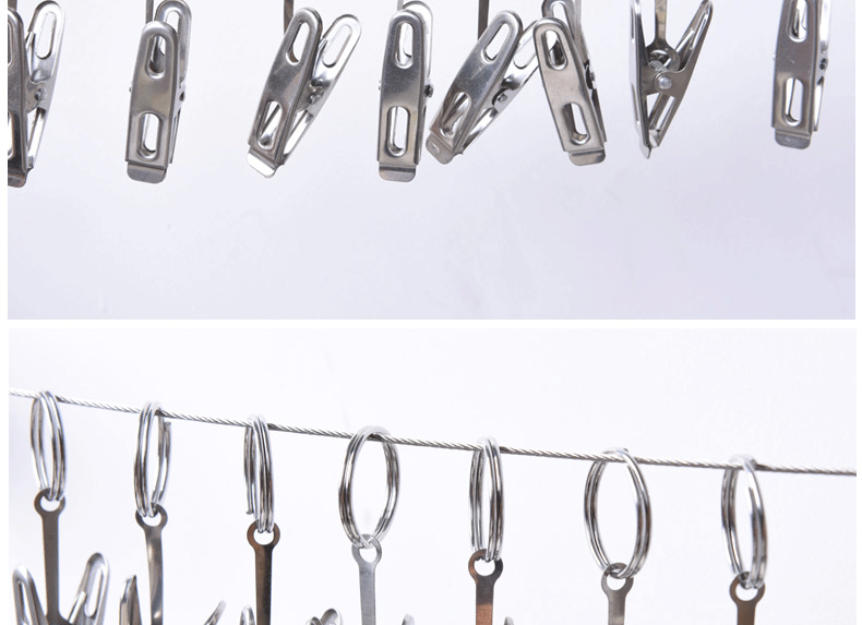 móc kẹp rèm bằng thép không gỉ với lưỡi câu vòng tròn để treo vòng màn rèm móc clasp cắt email miễn phí - Phụ kiện rèm cửa móc treo màn cửa