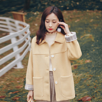 Hepburn hair coat women 2020 autumn and winter New Korean loose student small high-end temperament jacket