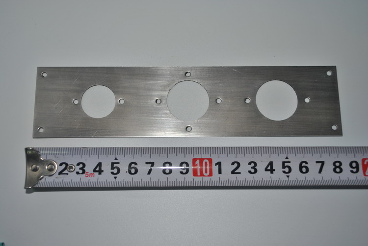 White steel brushed panel